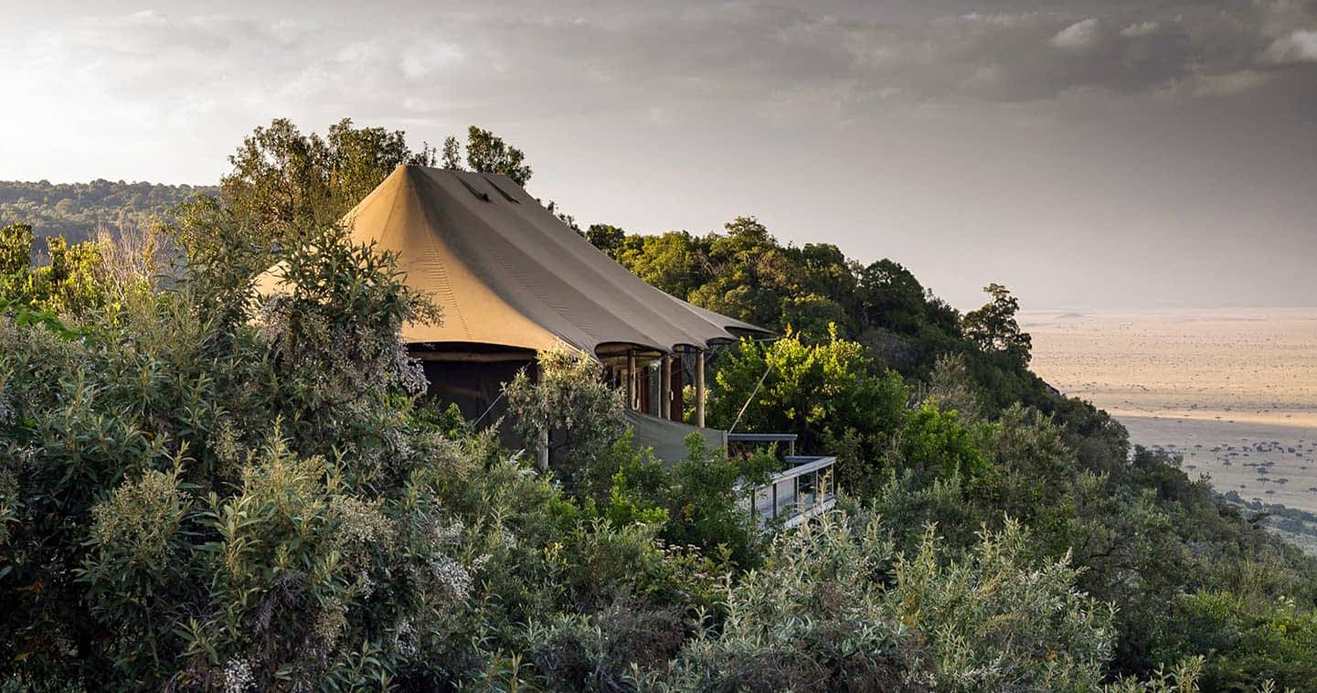 A scenic View of the Angama Mara Safari Lodge 