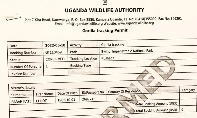 How to book a gorilla permit